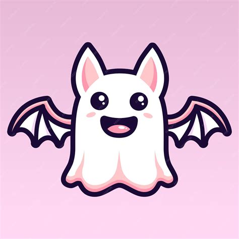 Premium Vector | Cute bat ghost character design