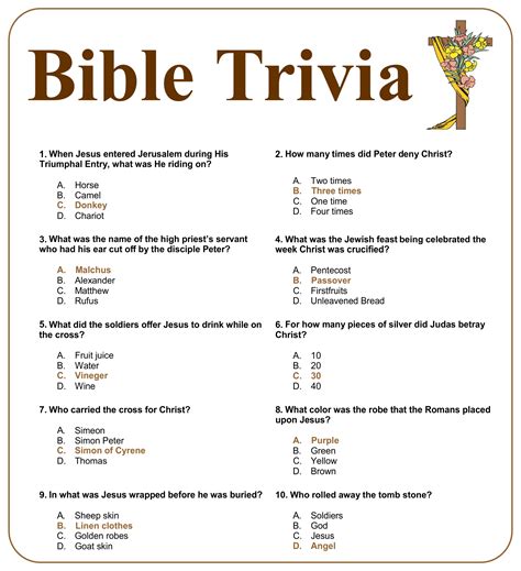 Christian Christmas Trivia Games Free Printable