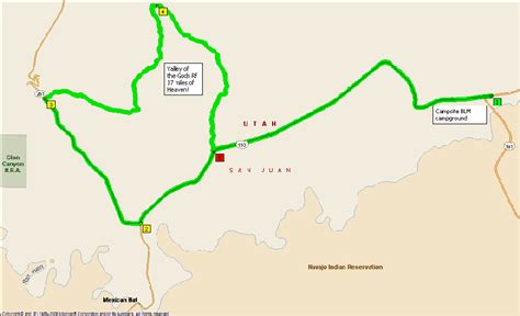 Valley Of The Gods Utah Map | Draw A Topographic Map