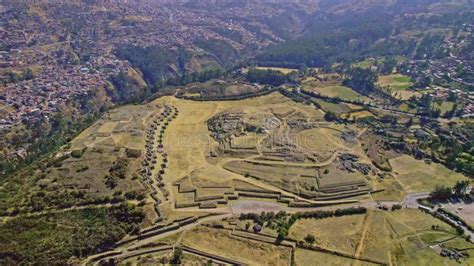 Aerial View of the Sacsayhuaman Fortress in Cusco. Stock Footage ...