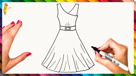 How To Draw A Dress Step By Step For Kids