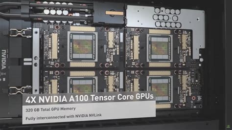 NVIDIA's new DGX Station A100: 4 x GPUs with 320GB of HBM2e total