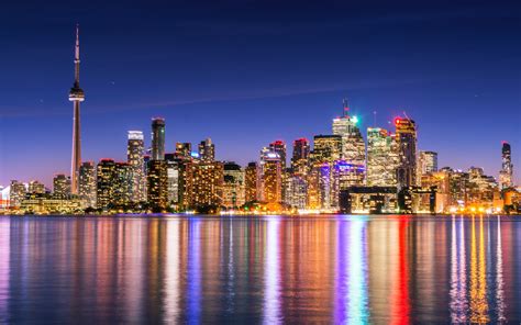 Toronto Skyline Wallpaper 4K, Skyscrapers, Canada, Cityscape