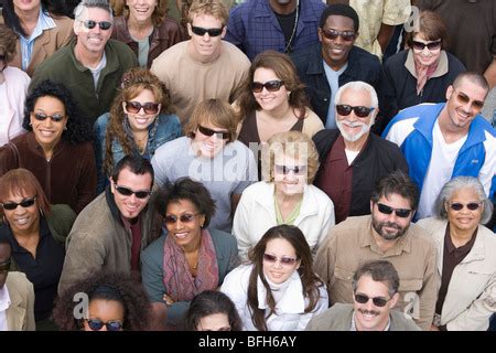 Crowd wearing sunglasses Stock Photo - Alamy