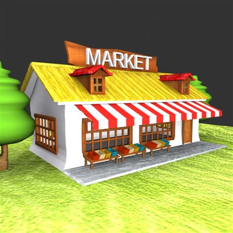 Cartoon Market 3D Model $13 - .3ds .fbx .unknown .obj .max - Free3D