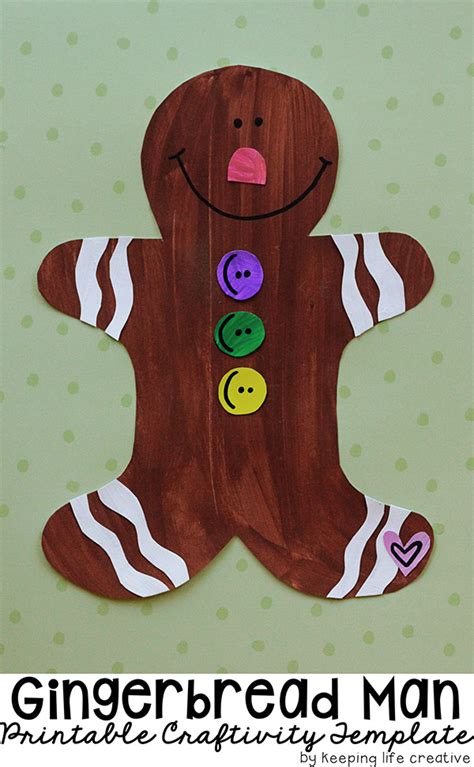 Printable Gingerbread Man Craft - Keeping Life Creative