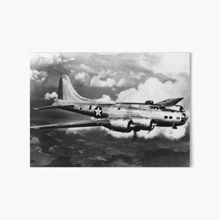 "1940s World War II Boeing B-17E Bomber In Flight" Art Board Print for Sale by Fillprints ...