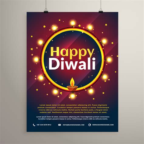 happy diwali festival invitation greeting template - Download Free ...