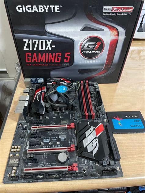 Mining motherboard Gigabyte Z170x Gaming 5 intel Pentium G4560 ADATA 120GB SSD combo, Computers ...