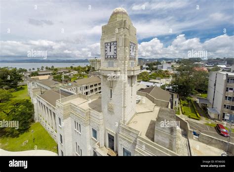 Government Buildings in Suva. Executive wing, Fiji Government. Prime Minister of Fiji's offices ...