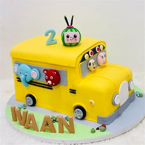 Cocomelon Bus Cake - Flair Cake Boutique