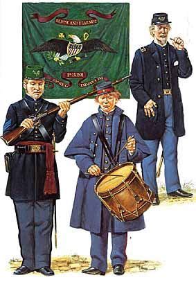 Left to Middle-- 35th IN & 9th MA Infantry Irish (Union) Regiment--American Civil War Irish ...