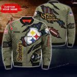 Personalized Pittsburgh Steelers NFL Custom Bomber Jacket Men - T ...