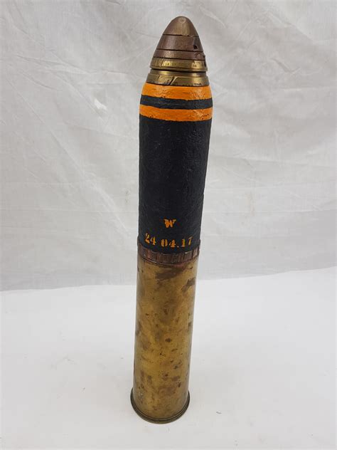 WW1 18 Pounder Complete Inert Shell #2 - Sally Antiques