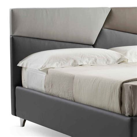 Letto Matrimoniale Imbottito in Ecopelle con Box Made in Italy