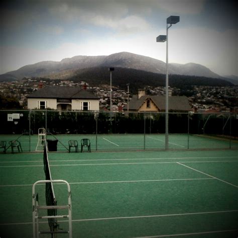 Mountain over tennis court | Grant Williamson | Flickr