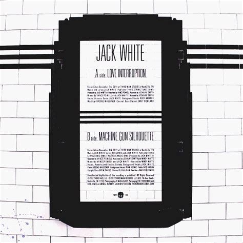 JACK WHITE - Love Interruption / Machine Gun Silhouette - 7" - Vinyl