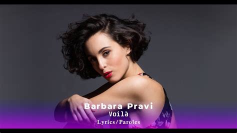 Barbara Pravi | Voilà | Paroles (Lyrics) | Barbara, Youtube, Women