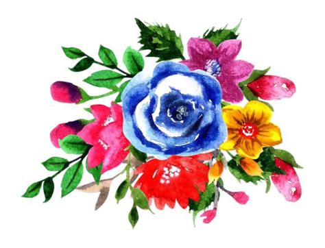 Mexican Watercolor Flower Png Clipart Graphic by Attraction Artist ...