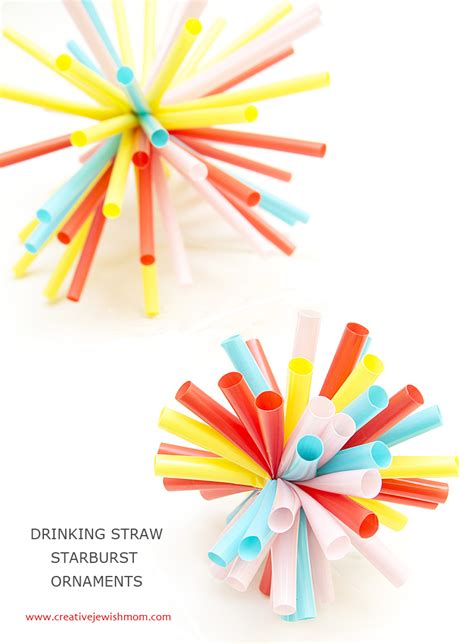 Quick Drinking Straw Starburst Ornaments, Perfect For So Many Occassions! - creative jewish mom