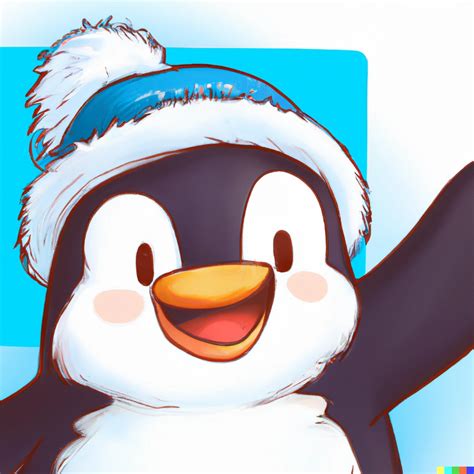 Club penguin fan art, cute digital art, deviantart | DALL·E 2