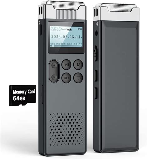 80GB Digital Voice Activated Recorder with Playback - Audio Voice Recorder for Lectures Meetings ...