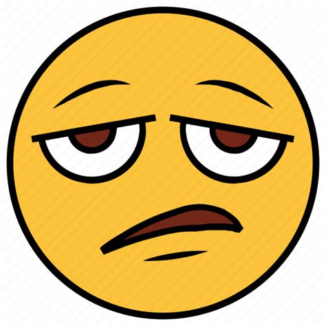 Bored, cartoon, character, emoji, emotion, face, tired icon - Download on Iconfinder