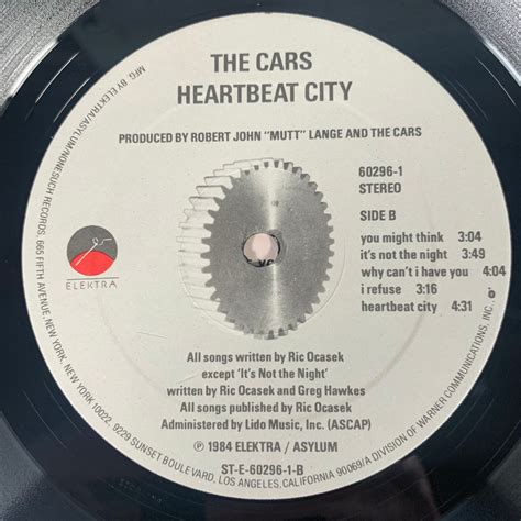 The Cars Heartbeat City 1984 vintage vinyl record LP | Etsy