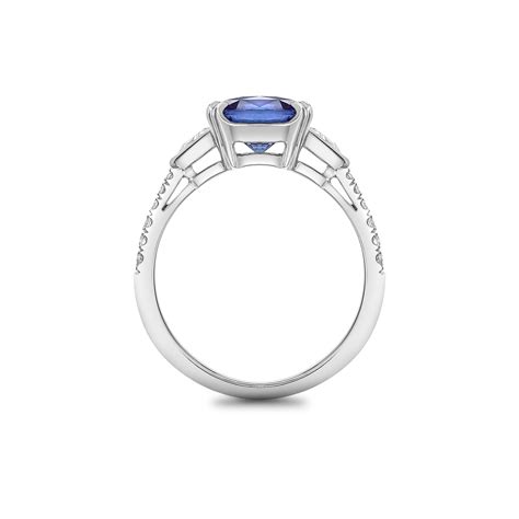 Pink Sapphire and Trillion Cut Diamond Ring For Sale at 1stDibs | trillion cut pink sapphire ring