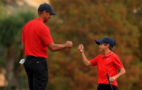 Tiger Woods' son Charlie Axel mirrors dad's trademark fist pump after sinking amazing putt at ...