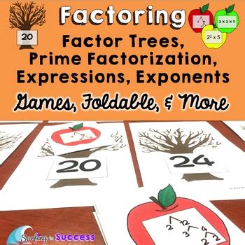 Factoring: Factor Trees, Prime Factorization: Games, Foldable and More