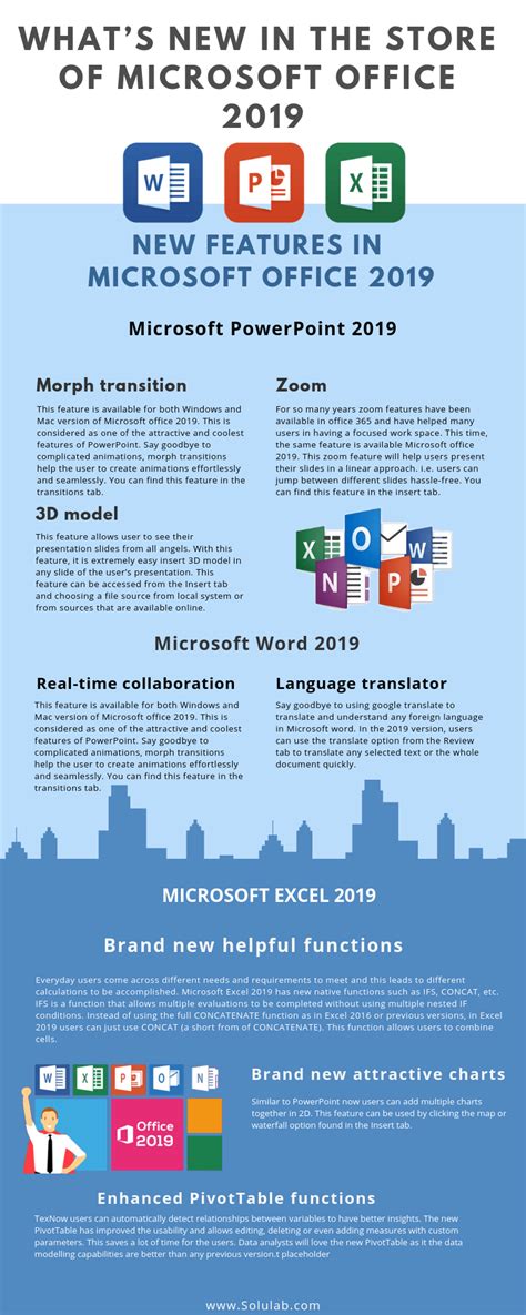 What’s new in the store of Microsoft Office 2019