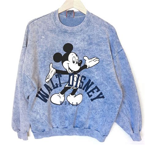 Vintage 90s Walt Disney World Mickey Mouse Acid Wash Ugly Sweatshirt ...