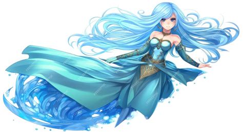 Premium AI Image | Water elemental character design concept art