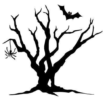 Spooky Tree Outline - ClipArt Best