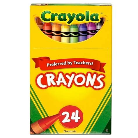 Crayola Crayons, Reg Size, 24 Colors Per Box, Set Of 12 Boxes - Walmart ...