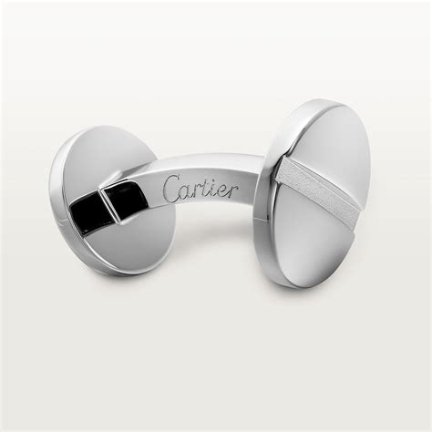 CROG000168 - Santos de Cartier cufflinks - Sterling silver, palladium finish - Cartier