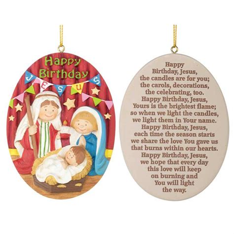 Happy Birthday Jesus Christmas Ornament