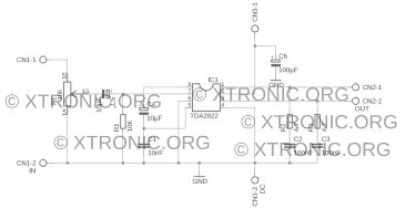 TDA2822 Mono Amplifier Circuit Bridge 2W - Xtronic