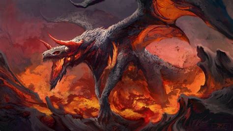 Volcanic Dragon by RichardLayArt | Dragon artwork, Dragon artwork fantasy, Fantasy creatures