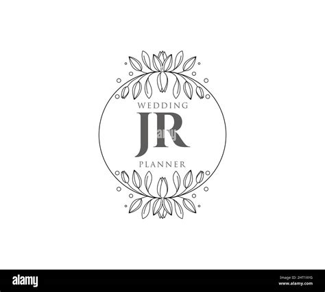 JR Initials letter Wedding monogram logos collection, hand drawn modern ...