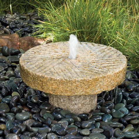 Garden fountain: Small Antique Millstone Fountain – Stone Forest