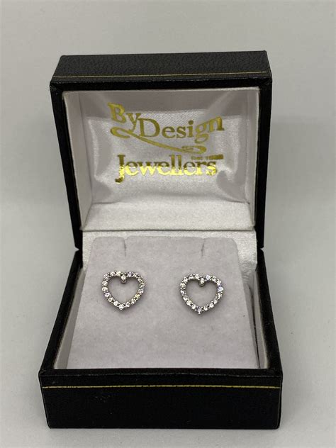 Heart Stud Earrings. - By Design Jewellers Killarney Mall