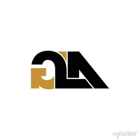 Gla letter monogram logo design vector • wall stickers web, vector, typography | myloview.com