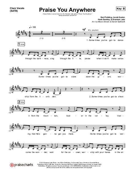 Praise You Anywhere (Choral Anthem SATB) Choral Anthem Sheet Music PDF ...