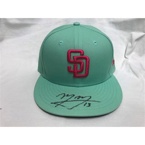 Padres City Connect Hat Autographed by Manny Machado | San Diego Padres ...