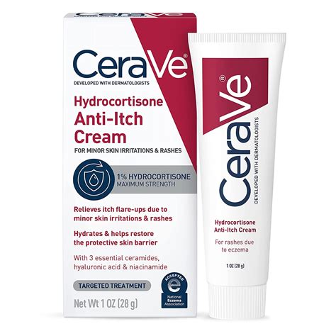 Buy CeraVe Hydrocortisone Cream 1% | Anti-Itch Cream with Temporarily ...