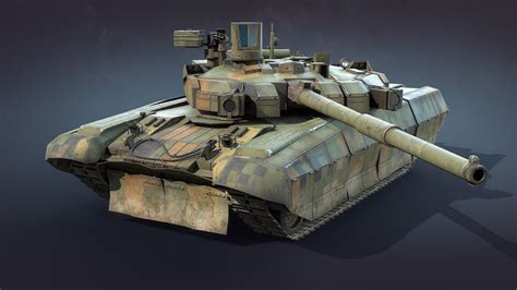 Ukrainian Battle Tank Oplot 3d Model