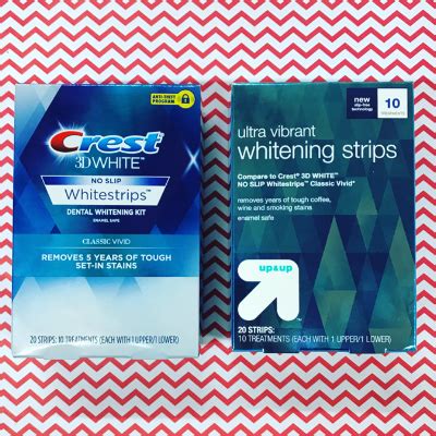 Crest 3D Whitestrips vs. up & up Ultra Vibrant Whitening Strips — Brandefy