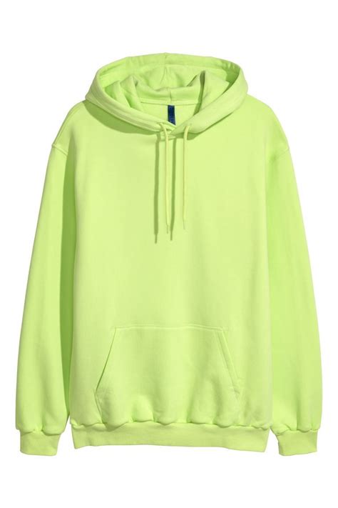 Hoodie - Neon green - Men | H&M US | Trendy hoodies, Neon outfits ...